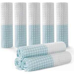 SYNPOS 8 Pack Newborn Bamboo Baby Washcloths 2 Layer Ultra Soft Absorbent 10"x10